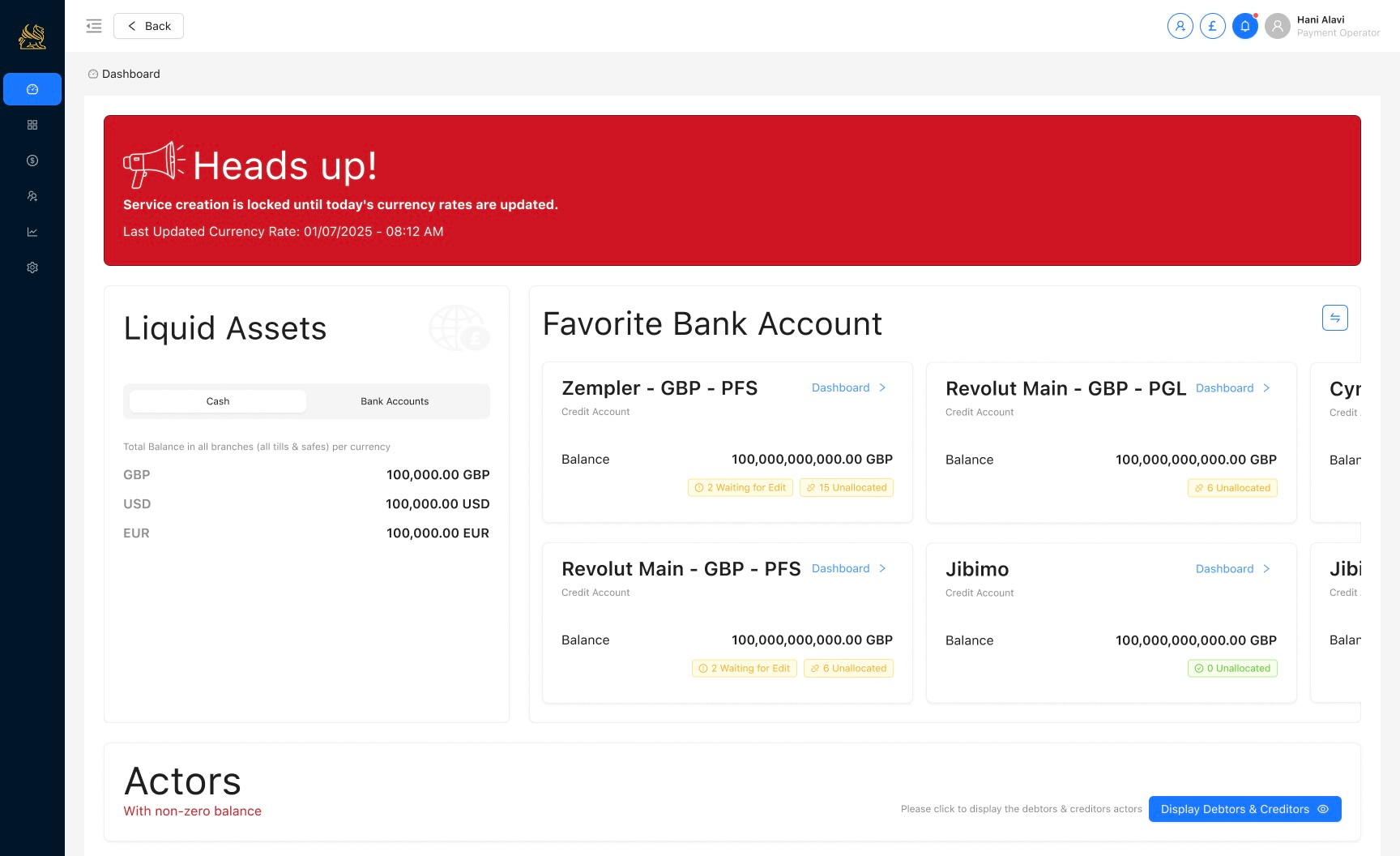 Fintra Financial Dashboard